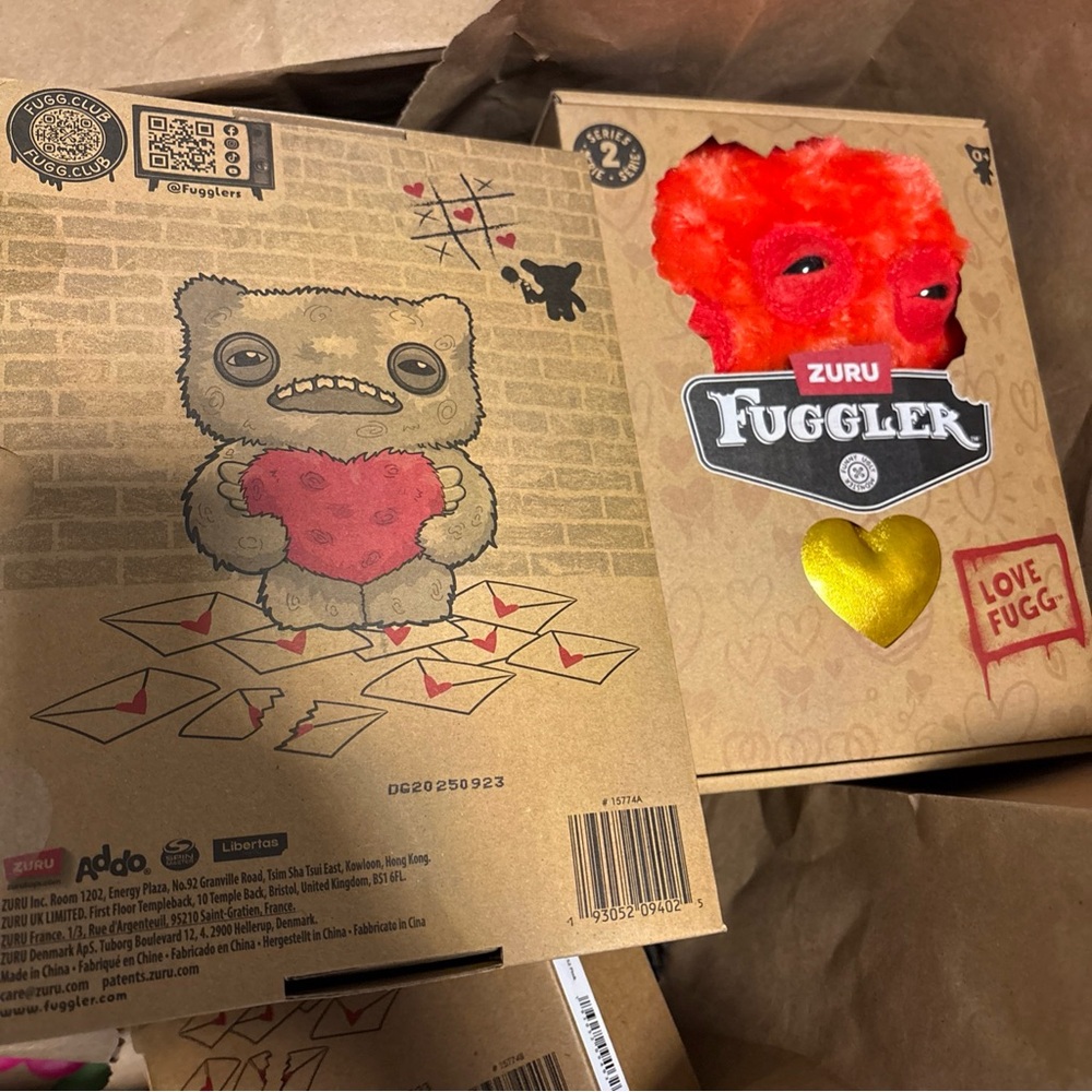 Zuru Fuggler Red Stuffed Animal valentine edition